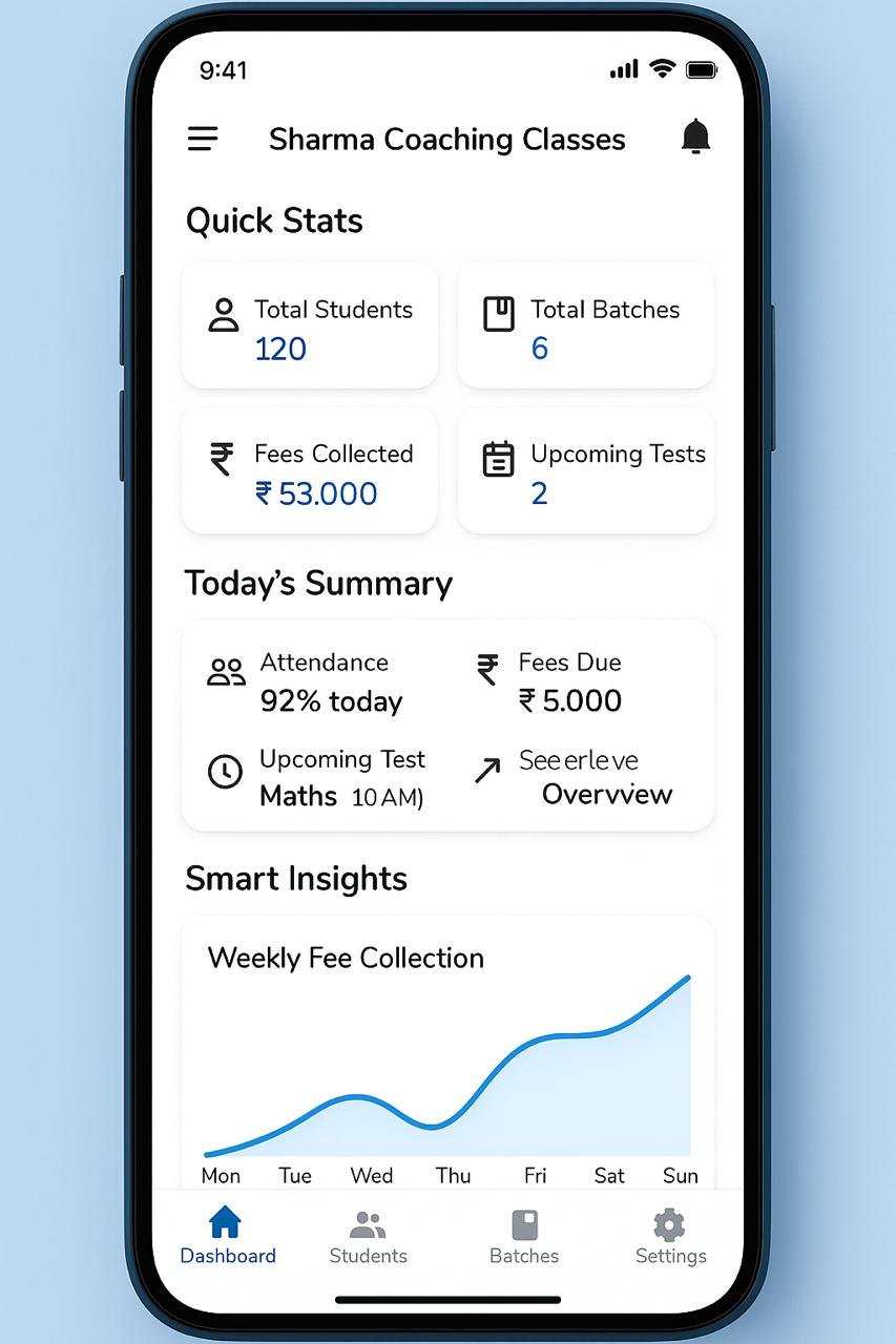 TrackMyBatch admin app preview